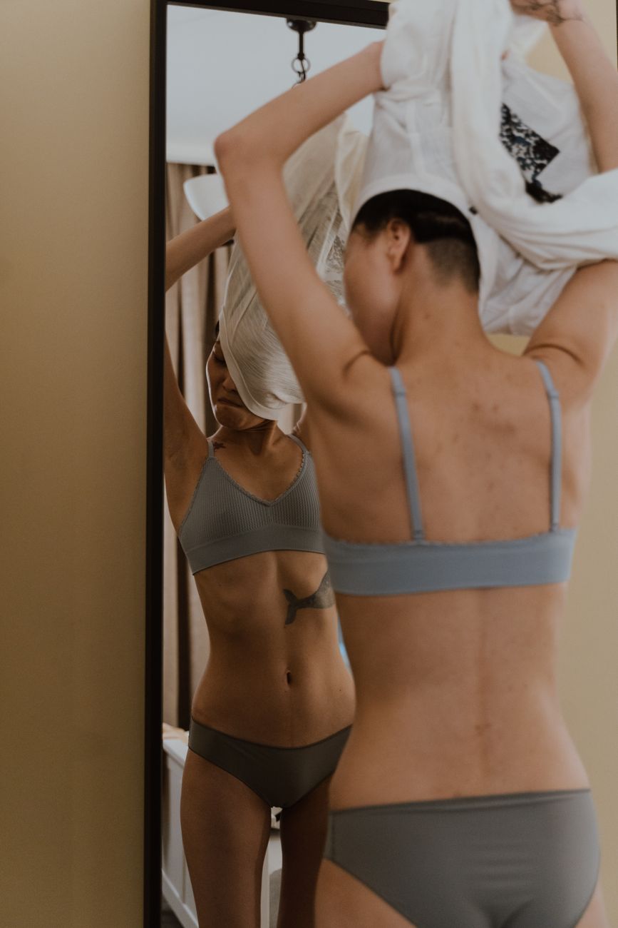 Intimate boudoir setting