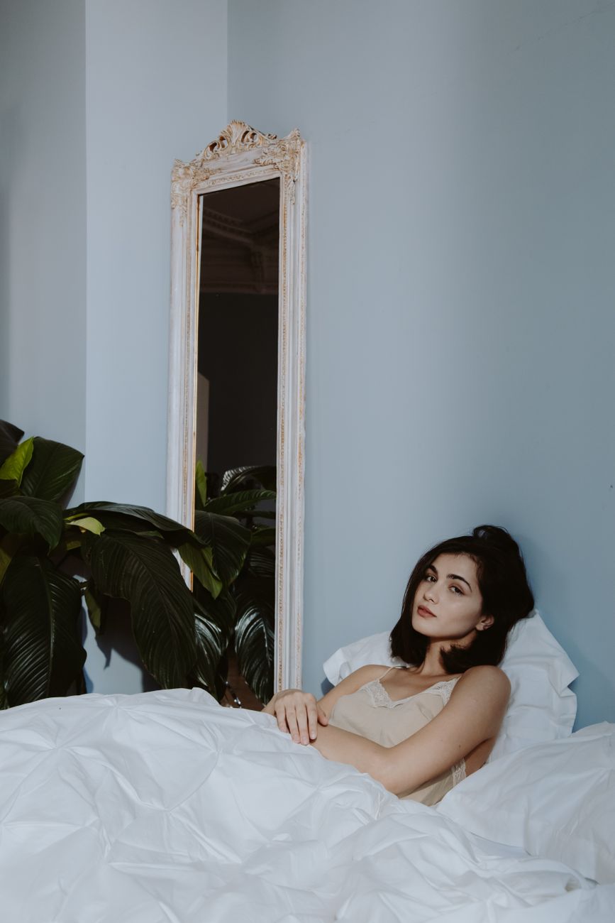 Intimate boudoir setting