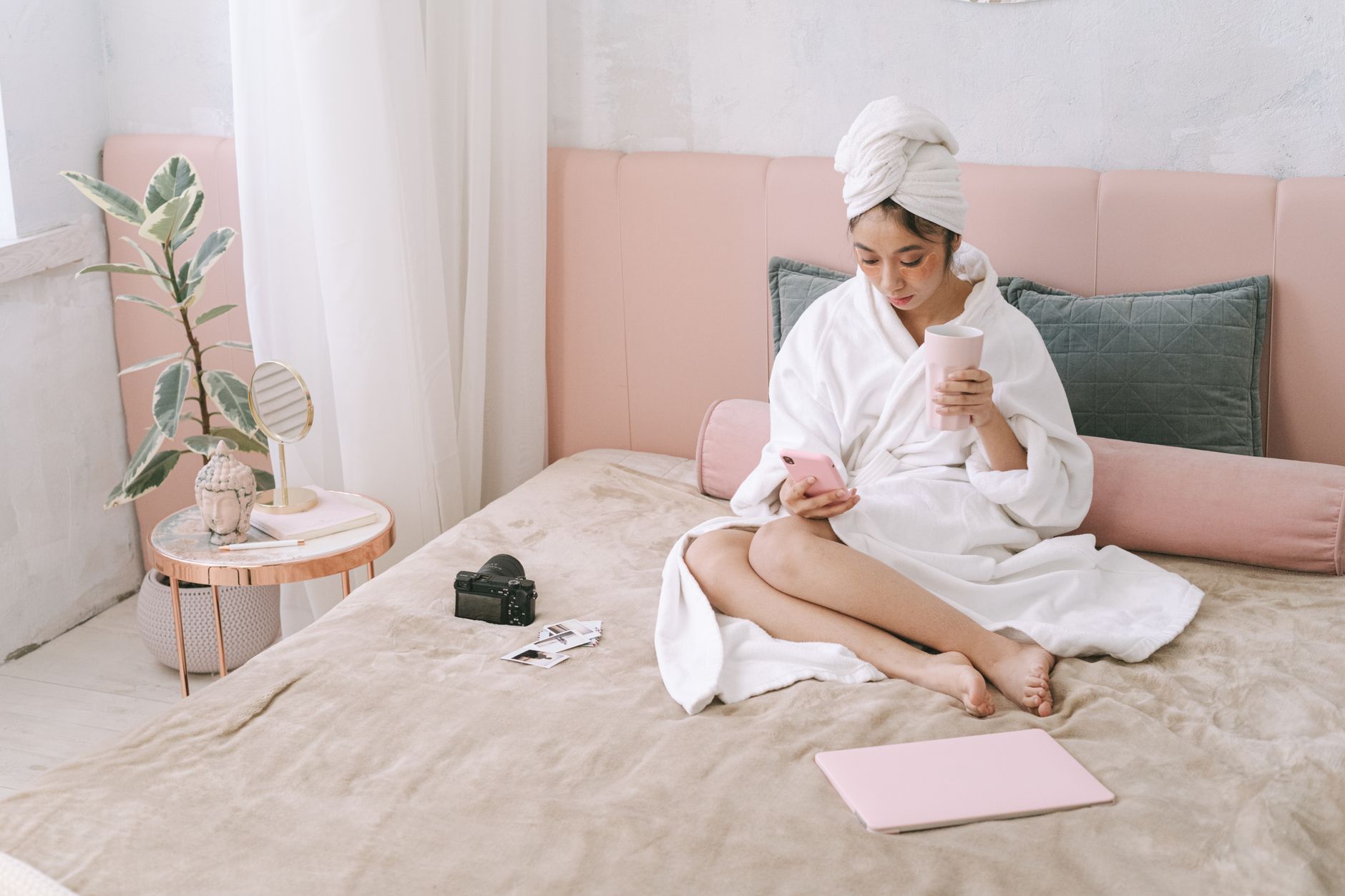 Intimate boudoir setting