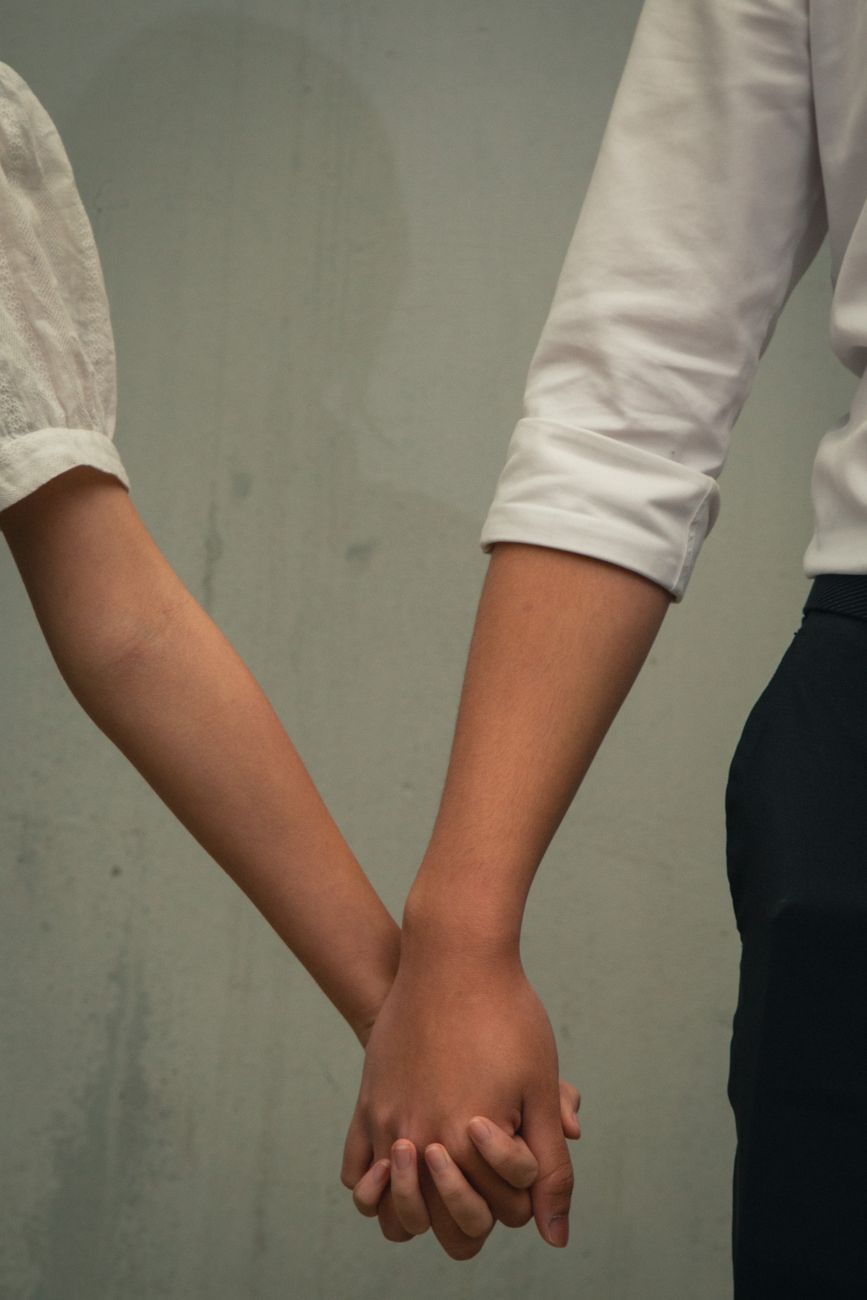 Couple embracing