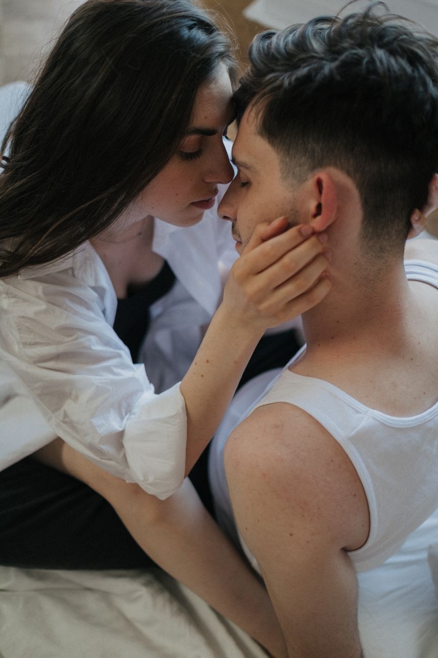 Couple embracing