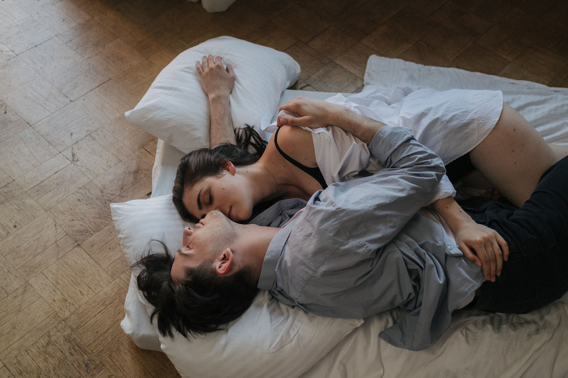 Couple embracing