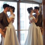 Couple embracing