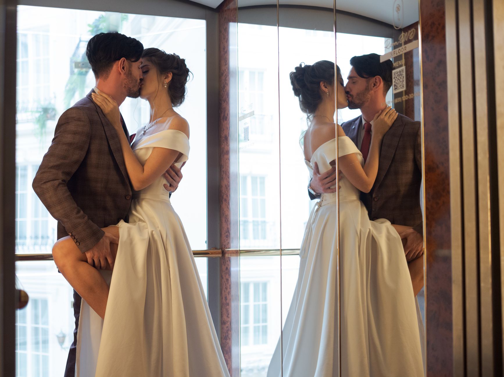 Couple embracing