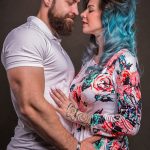 Couple embracing