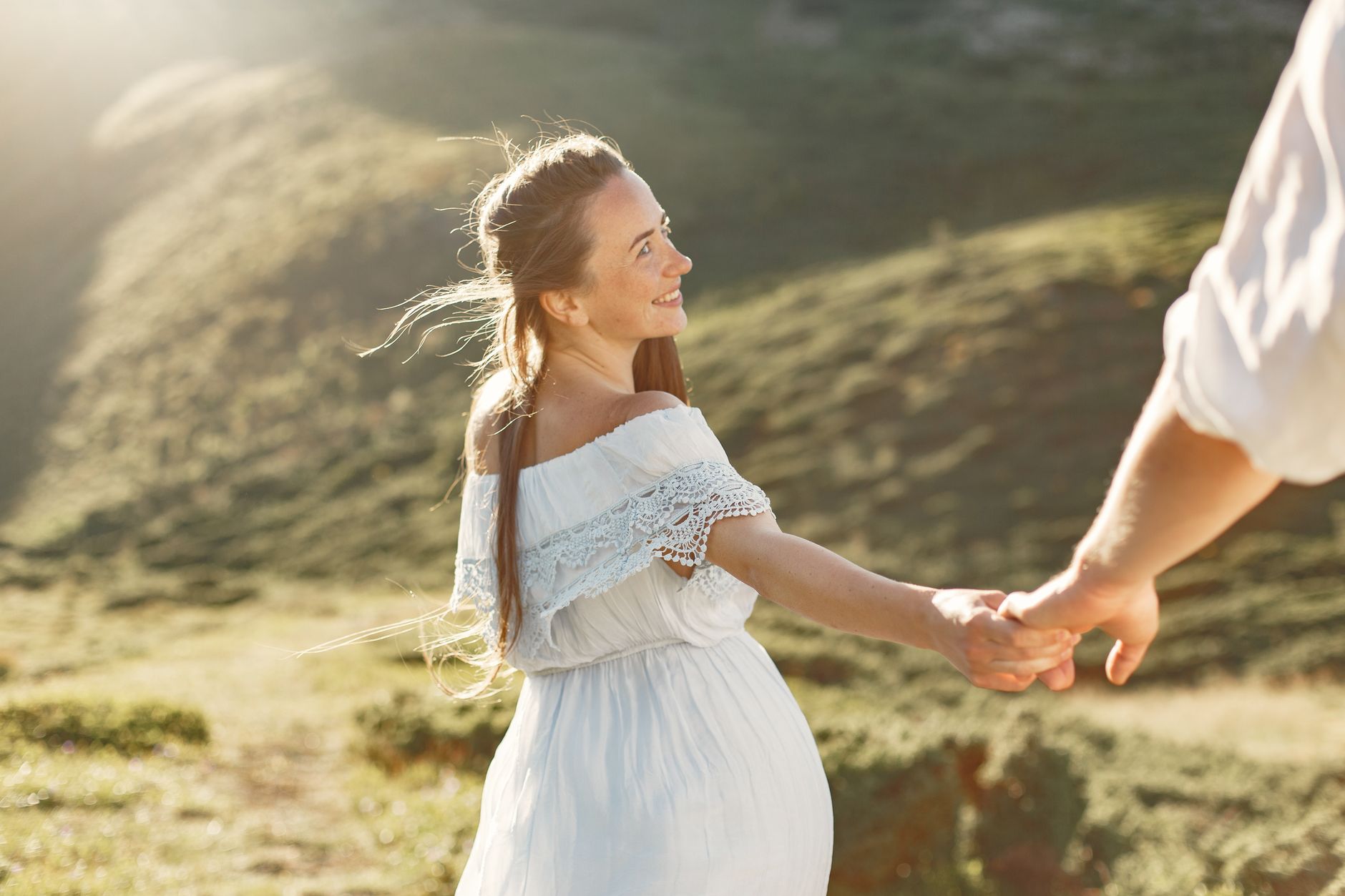 Couple embracing