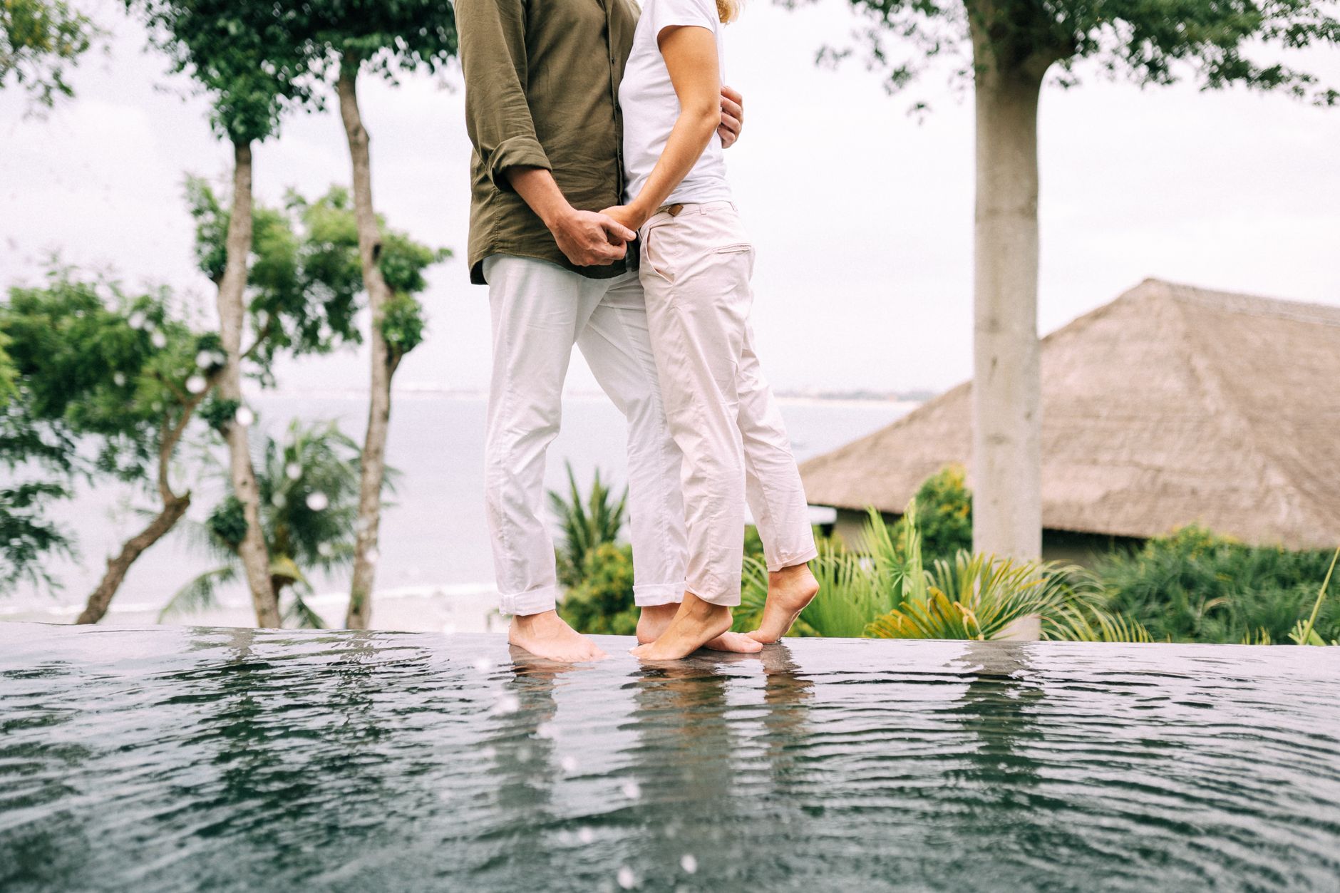 Couple embracing